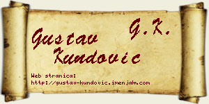 Gustav Kundović vizit kartica
